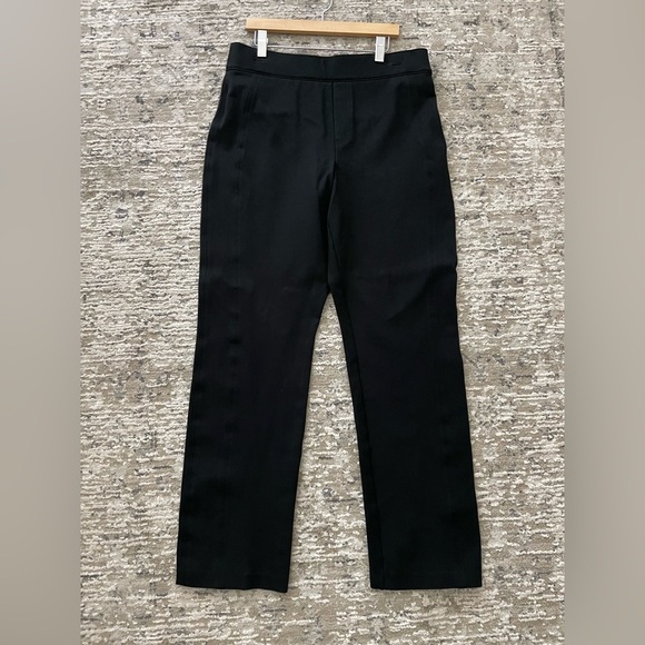 SPANX Pants - Spanx Straight Pants Ponte Pants Pull On Stretch Black 20254 Large 30” inseam